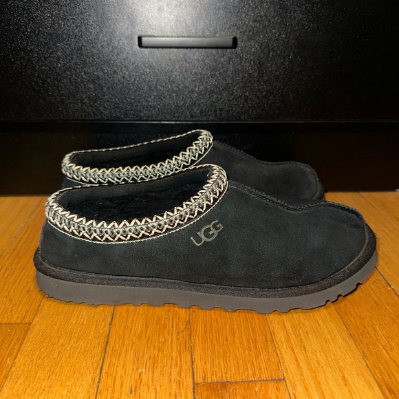 UGG Black Suede Slippers Tasman - Picture 3 of 7